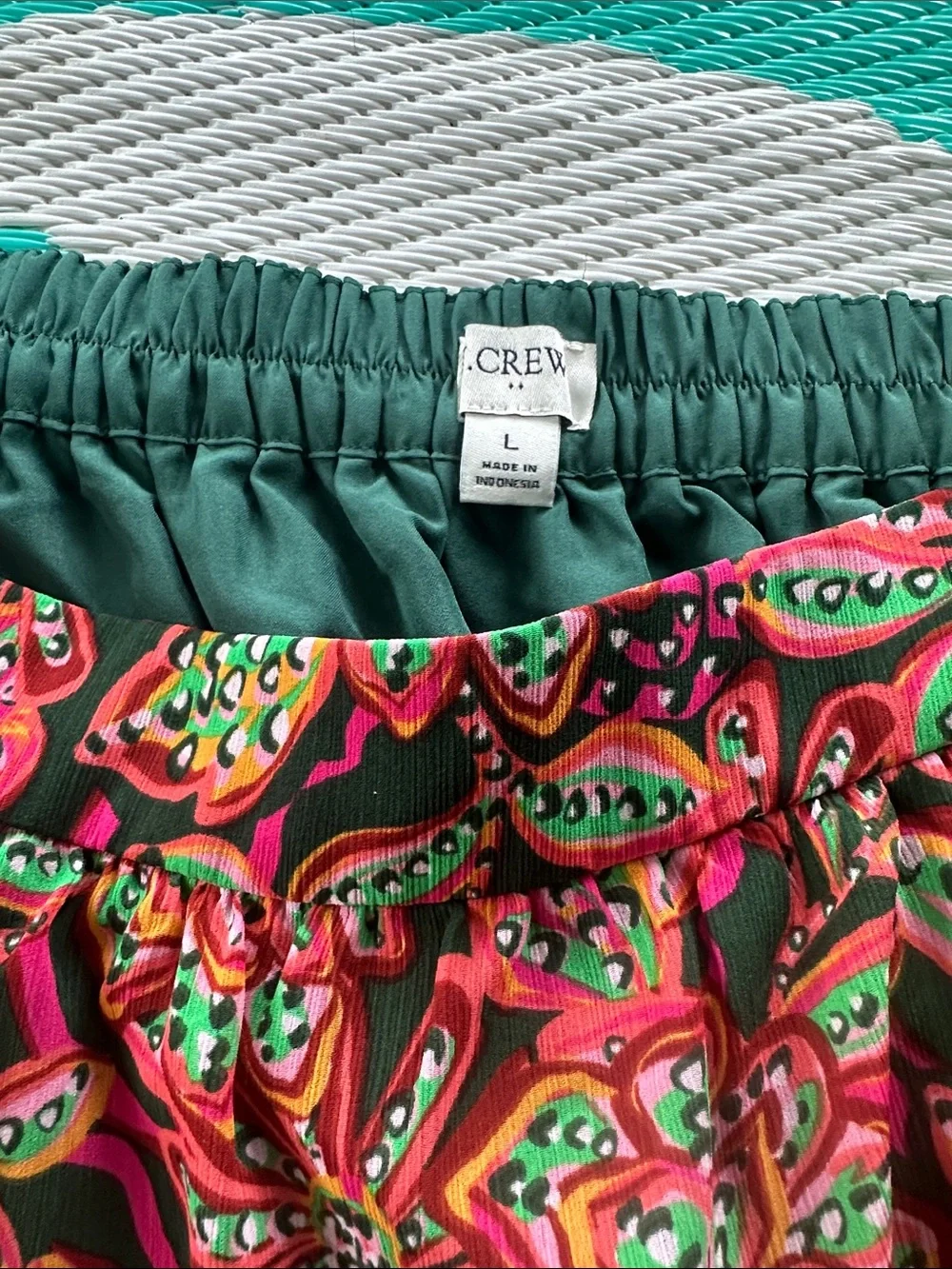 J. Crew Multicolor Floral Tiered Mini Skirt L